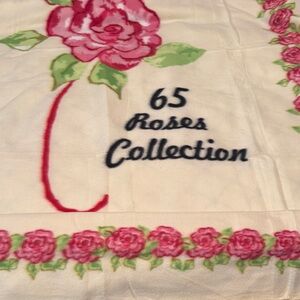 Pink Floral Throw Blanket